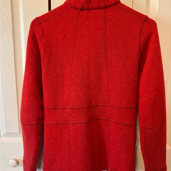 Marmot Womens Button Up Front Fleece Jacket Size XS Vibrant Red 2 Front Pockets - Picture 8 of 12